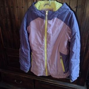 Lands' end purple and green winter coat.